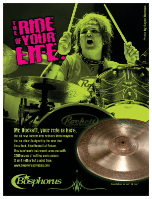 Bosphorus Cymbal Ad Campaign featuring Rikki Rockett of Poison
